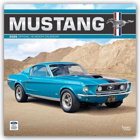 Browntrout Publishers: Mustang - Ford Mustang 2026 - 16-Monatskalender, Kalender
