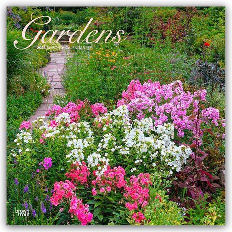 Browntrout Publishers: Gardens - Gärten 2026 - 16-Monatskalender, Kalender