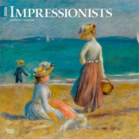 Browntrout: Impressionists 2026 12 X 24 Inch (Hanging) Monthly Square Wall Calendar Plastic-Free, Kalender