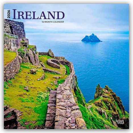 Browntrout Publishers: Ireland - Irland 2026 - 16-Monatskalender, Kalender