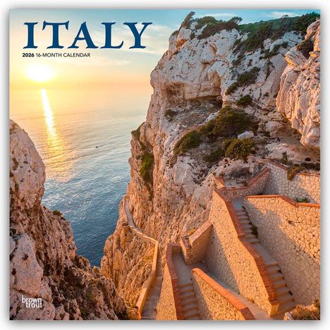 Browntrout Publishers: Italy - Italien 2026 - 16-Monatskalender, Kalender