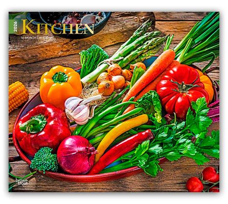 Browntrout Publishers: Kitchen - Küchenkalender 2026 - 16-Monatskalender im Deluxe-Format, Kalender