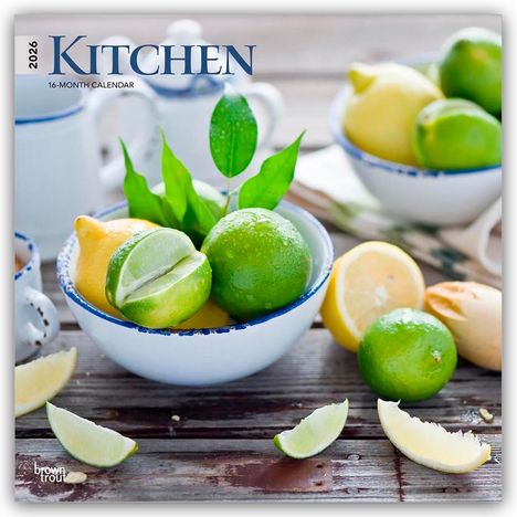 Browntrout Publishers: Kitchen - Küchenkalender 2026 - 16-Monatskalender, Kalender