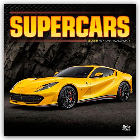 Browntrout Publishers: Supercars - Supersportwagen 2026 - 16-Monatskalender, Kalender