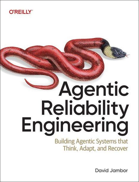 „Agentic Reliability Engineering“, schlängelnde rote Schlange, darunter Text von David Jambor.