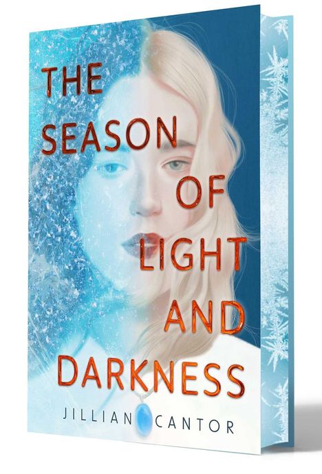 „THE SEASON OF LIGHT AND DARKNESS”, JILLIAN CANTOR. Eine stilisierte Frau, halb in Eis, halb in warmem Licht.