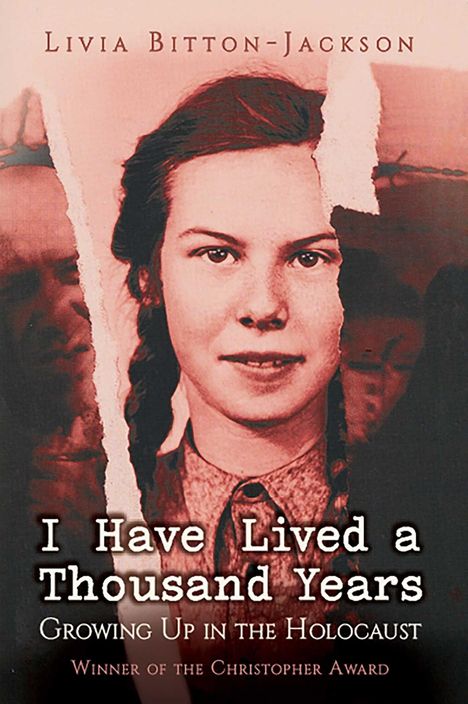 Titel: "I Have Lived a Thousand Years". Hintergrund: Mädchen mit Zöpfen, halb verdeckt von Papier.