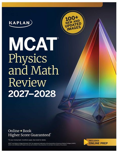 MCAT Physics and Math Review 2027-2028. 100+ New and Updated Images. Online + Book, Higher Score Guaranteed.