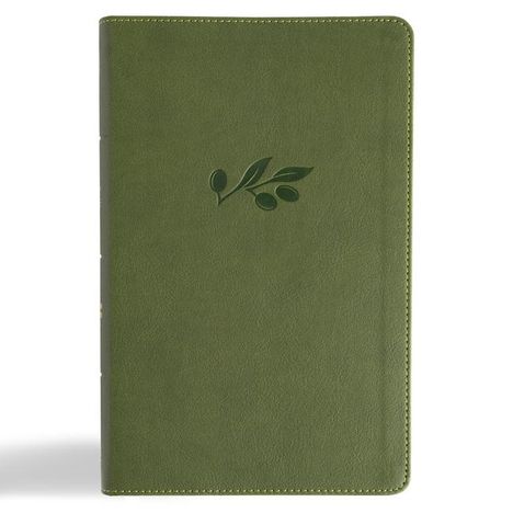 Csb Bibles By Holman: CSB Single-Column Personal Size Reference Bible, Olive Leathertouch, Buch