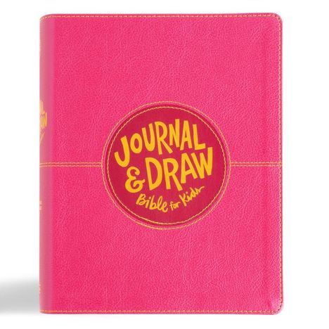 Csb Bibles By Holman: CSB Journal and Draw Bible for Kids, Pink Leathertouch, Buch