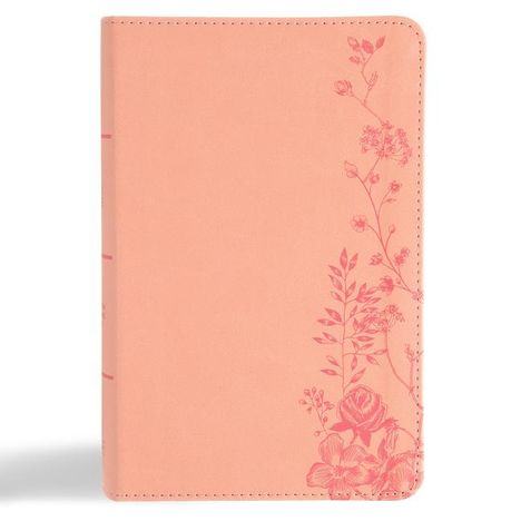 Csb Bibles By Holman: CSB Single-Column Compact Bible, Digital Study Edition, Blush Floral Leathertouch, Buch
