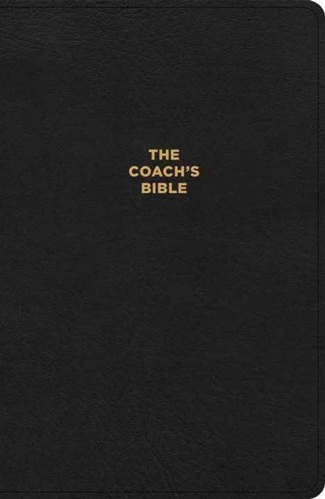 Text in Gold: "THE COACH'S BIBLE". Schwarzes, texturiertes Cover.