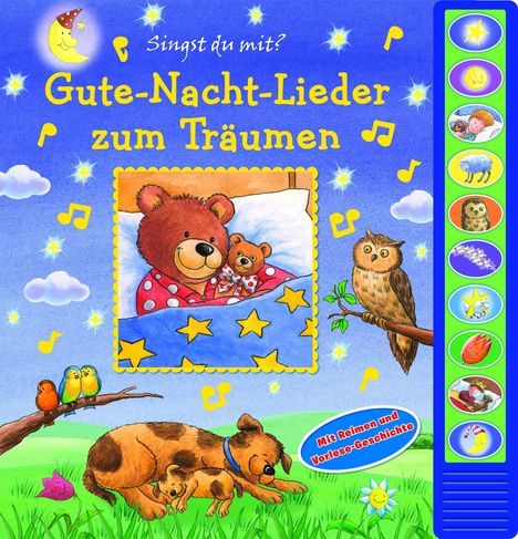 Gute-Nacht-Lieder zum Träumen - Pappbilderbuch zum Vorlesen - Liederbuch mit 10 Melodien, Buch