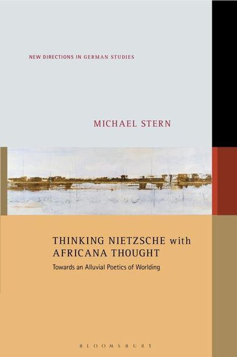 "THINKING NIETZSCHE with AFRICANA THOUGHT" und "MICHAEL STERN" sind zentrale Texte. Illustration oben mittig.