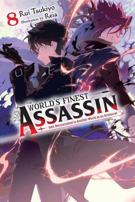 Titel: "The World's Finest Assassin". Zwei Charaktere, dynamische Posen, mit magischen und mystischen Effekten.