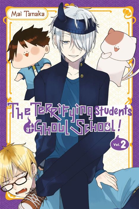 "The Terrifying Students at Ghoul School! Vol. 2." Illustration von Figuren in Schuluniform und verspieltem Stil.