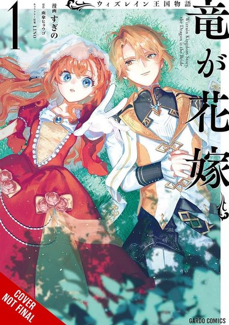 Auf dem Cover steht: "竜が花嫁", "Wizzrains Kingdom Story, the Dragon is the Bride". Zwei Anime-Figuren in eleganter Kleidung.