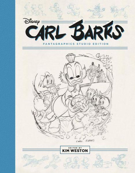 Titel: "Carl Barks Fantagraphics Studio Edition". Illustration zeigt Entencharaktere, zentral eine große Ente mit Kristall.