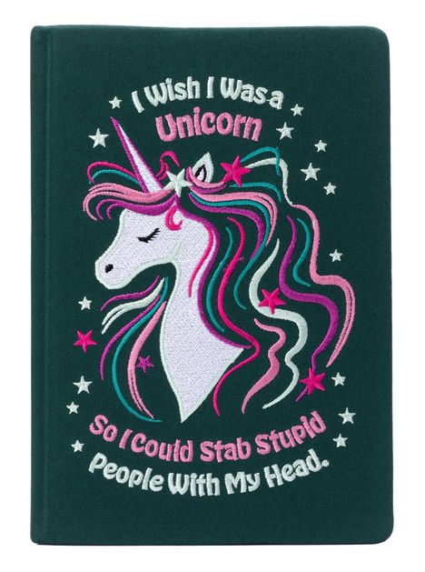 Insights: I Wish I Was a Unicorn Embroidered Journal, Buch