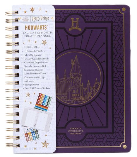 Insights: Harry Potter: Hogwarts Teacher's 12-Month Undated Planner, Buch