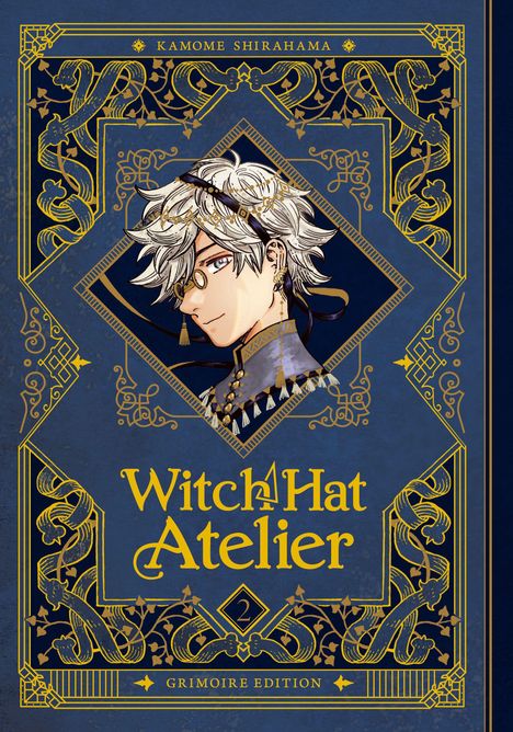 "Witch Hat Atelier 2, Grimoire Edition" steht auf einem verzierten Cover. Eine stilisierte Figur blickt seitwärts.