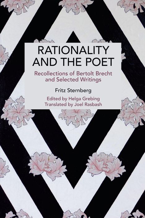 "RATIONALITY AND THE POET" steht auf einer schwarz-weißen Zickzack-Muster-Hintergrund mit Blüten.