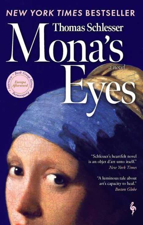 Text: "Cover to be revealed. Europa editions." Hintergrund in Blau, schlichtes Layout mit kleinem Logo darunter.