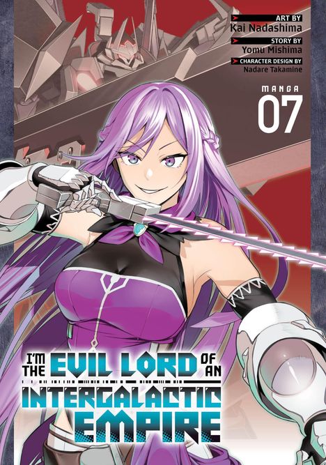 Manga 07. Kunst von Kai Nadashima. Geschichte von Yomu Mishima. Charakterdesign von Nadare Takamine. Frau mit violettem Haar.