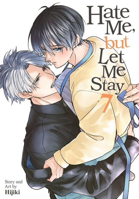 „Hate Me, but Let Me Stay 7“. Zwei junge Männer in enger, emotionaler Umarmung, gezeichnet in Manga-Stil.