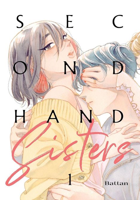 "SECOND HAND Sisters" steht in Großbuchstaben. Zwei Personen sind eng aneinander gelehnt dargestellt.