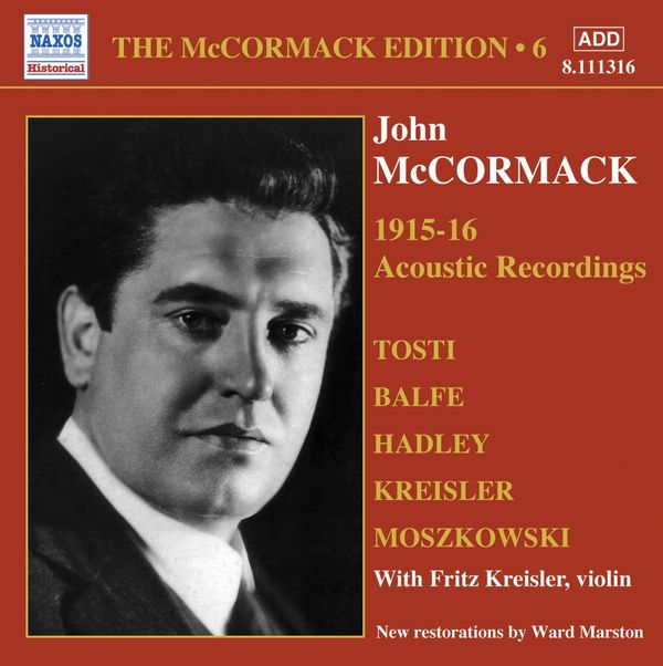 John McCormack-Edition Vol.6/The Acoustic Recordings 1915/16 (CD)