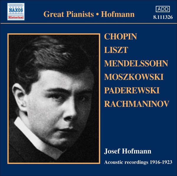 Josef Hofmann - Acoustic Recordings 1916-1923 (CD)