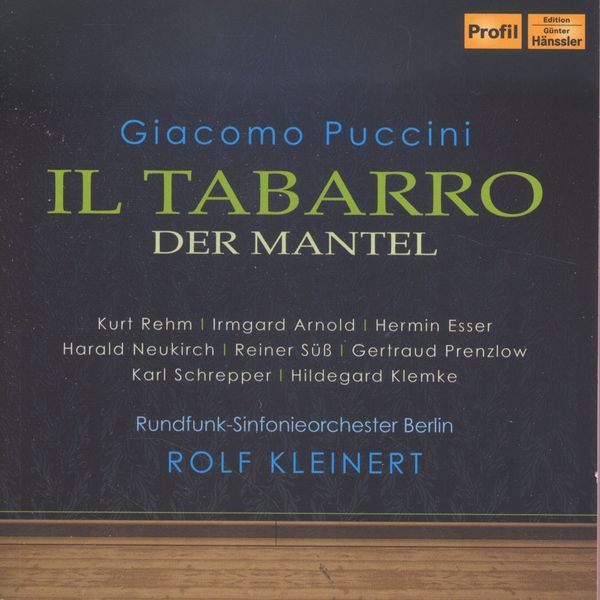 Giacomo Puccini: Il Tabarro (CD)