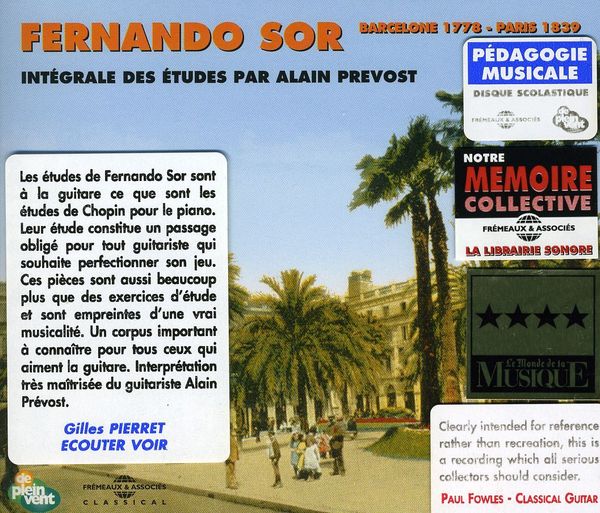 Fernando Sor: Sämtliche Etüden für Gitarre opp.31,35,44,60 (3 CDs)