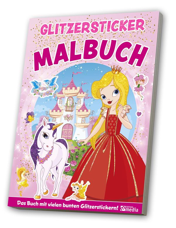Glitzersticker XXL-Malbuch Kunterbunte Welt im Frühling (Buch)
