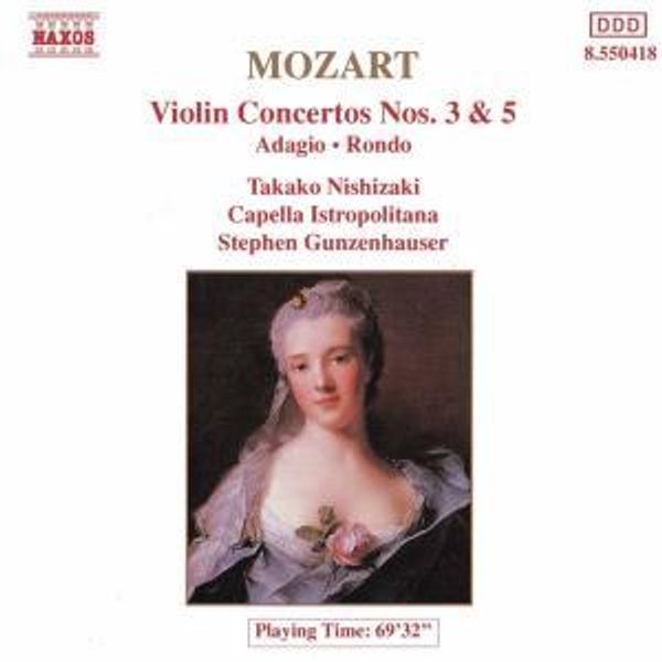 Wolfgang Amadeus Mozart: Violinkonzerte Nr.3 & 5 (CD)
