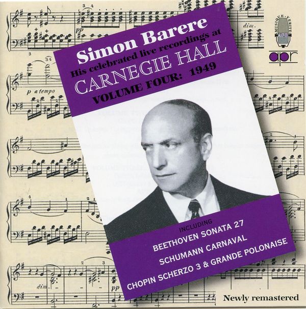 Simon Barere - Live Recordings at Carnegie Hall 1949 (CD)