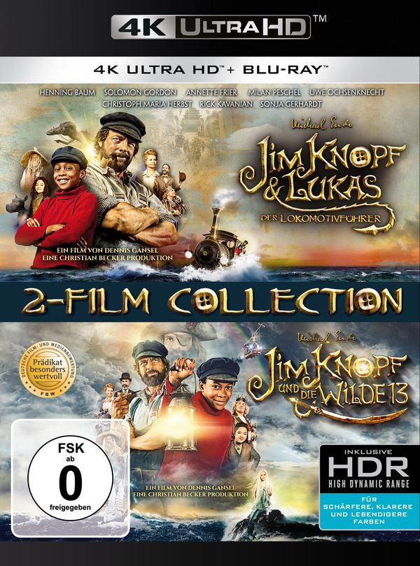 Jim Knopf & Lukas der Lokomotivführer / Jim Knopf und die Wilde 13 (Ultra HD Blu-ray & Blu-ray)
