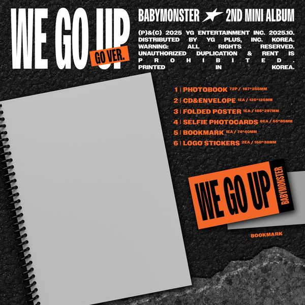 Babymonster: We Go Up / Photobook Go Version (2nd Mini Album) (CD)