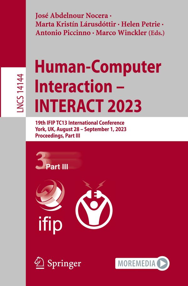 Human-Computer Interaction - INTERACT 2023