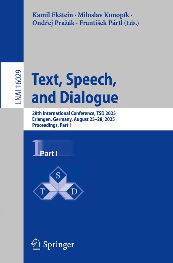 Text, Speech, and Dialogue