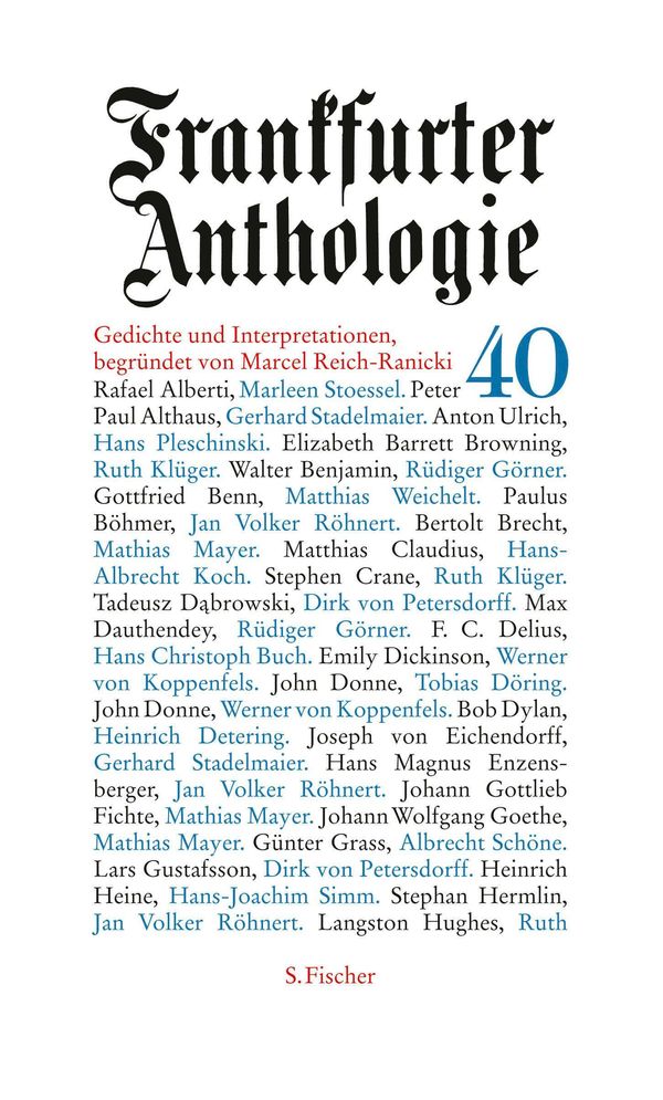 Frankfurter Anthologie 40 (Buch)