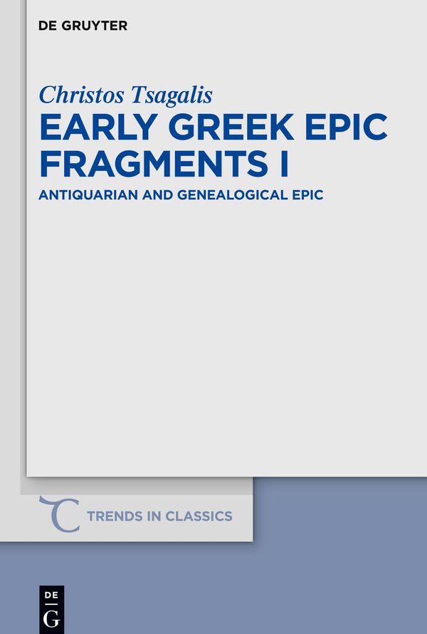 Early Greek Epic Fragments I - Christos Tsagalis (Buch)