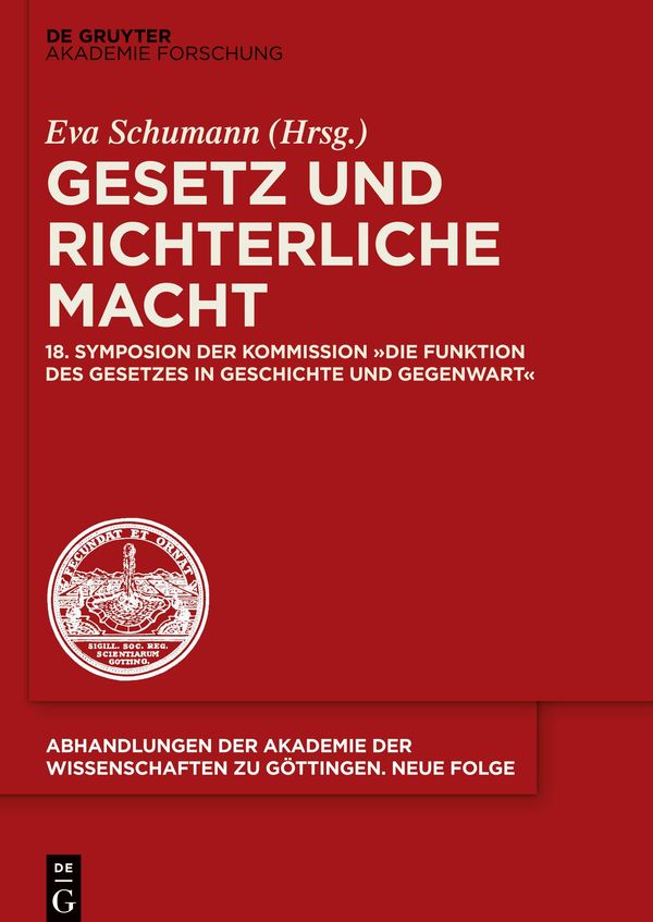 Gesetz und richterliche Macht (Buch)