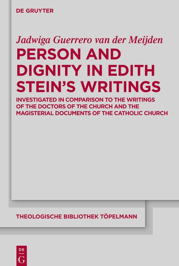 Person and Dignity in Edith Steins Writings (Buch)