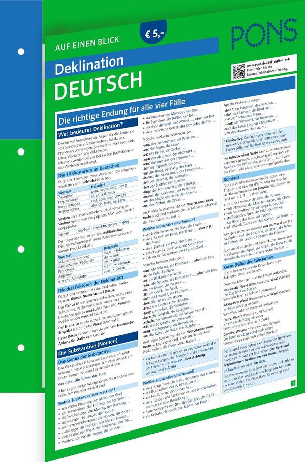 PONS Deklination Deutsch auf einen Blick (Buch)