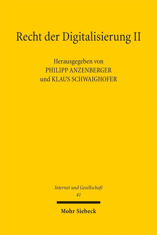 Recht der Digitalisierung II (Buch)
