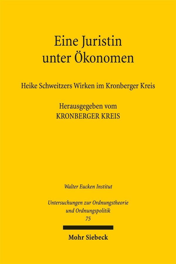 Eine Juristin unter Ökonomen (Buch)