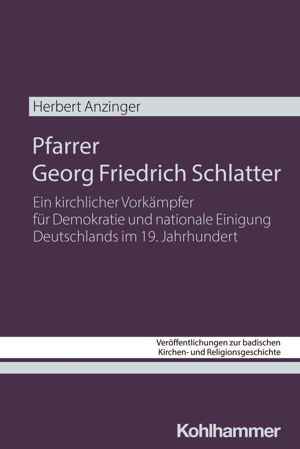 Pfarrer Georg Friedrich Schlatter - Herbert Anzinger (Buch)