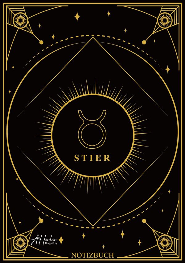Edles Notizbuch Sternzeichen Stier | Designed by Alfred Herler (Buch)